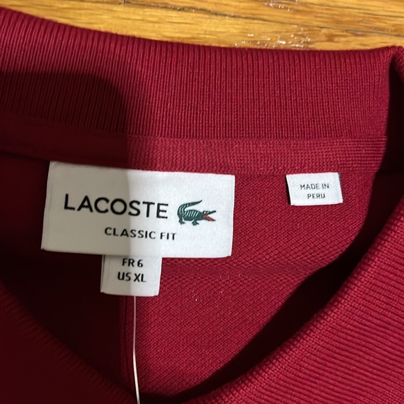 Beautifull dark red lacoste polo shirt. Not your average red Pristine condition - Picture 4 of 8